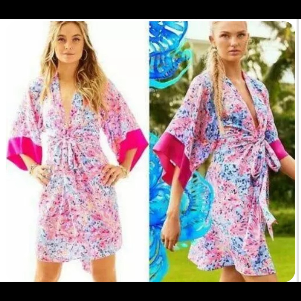 Lilly Pulitzer Kimora Silk Kimono dress